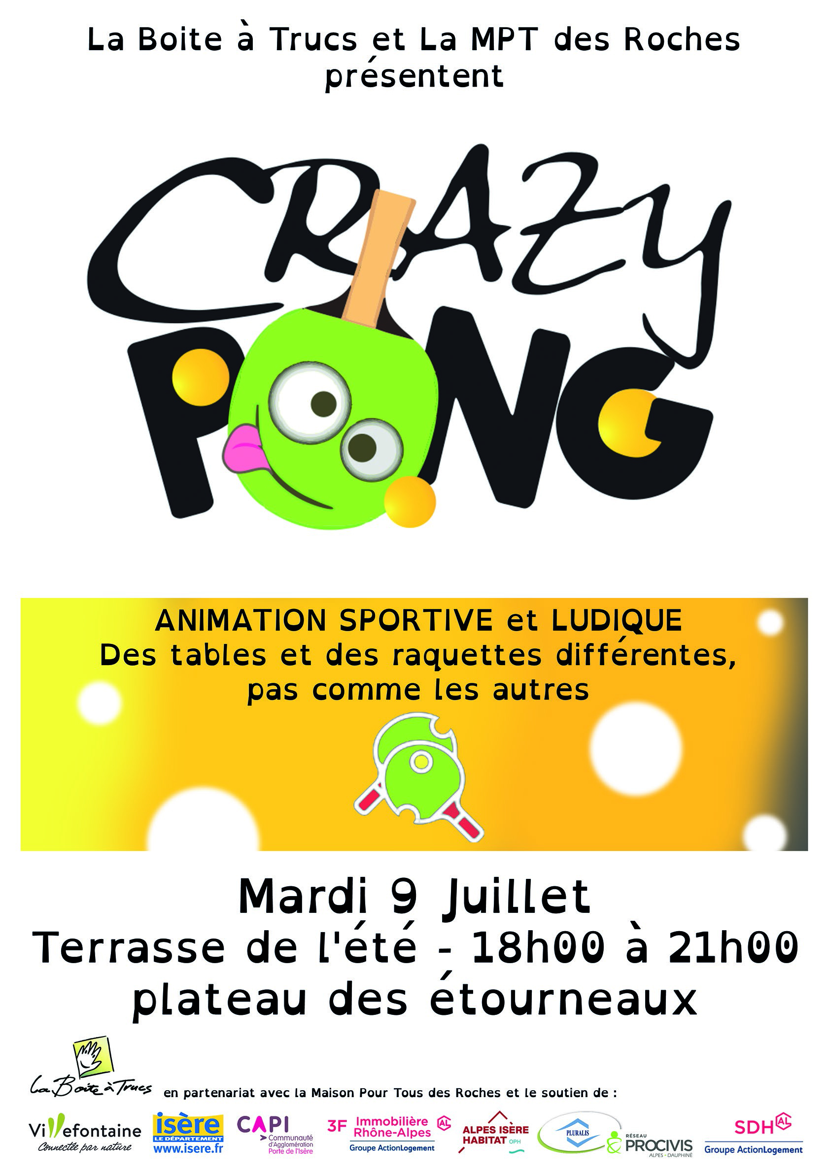 Crazy Pong - 09 Juillet de 18h00 à 21h00